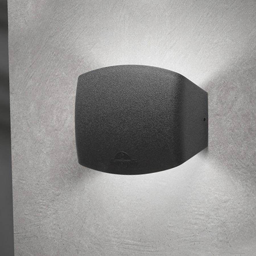 Luminaria de pared up&down Abram 150 negro IP55