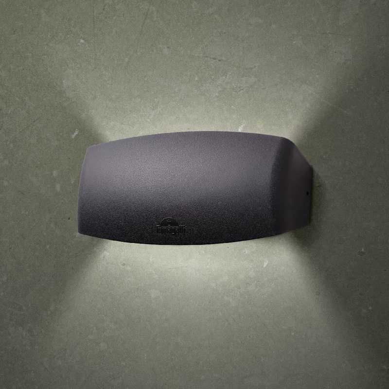 Luminaria de pared up&down Abram 270 negro IP55