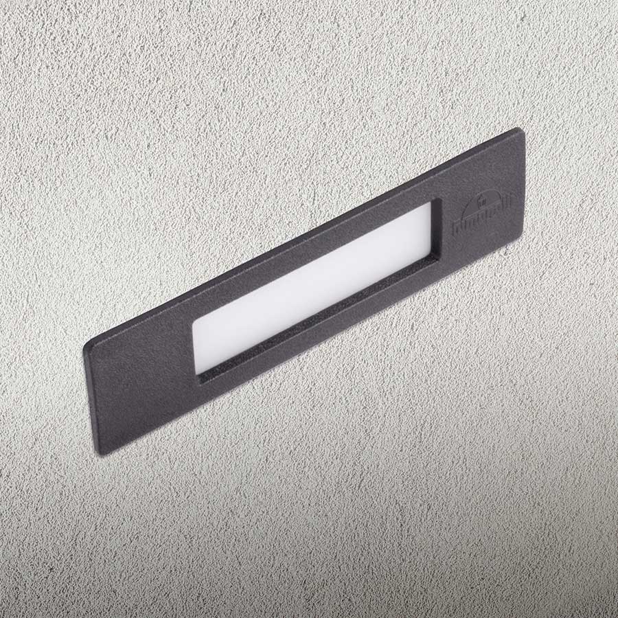 Luminaria empotrable de pared Nina 190 negra