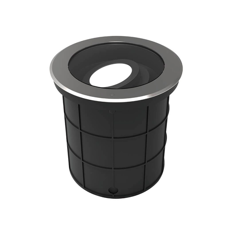 Luminaria led redonda empotrable en piso 25W 3000K IP67