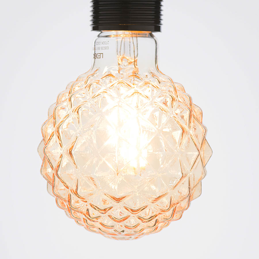 FOCO LED BOLA DECORATIVA AMBER E27 7W 700LM 2500K 100-130V 60HZ LEDEX