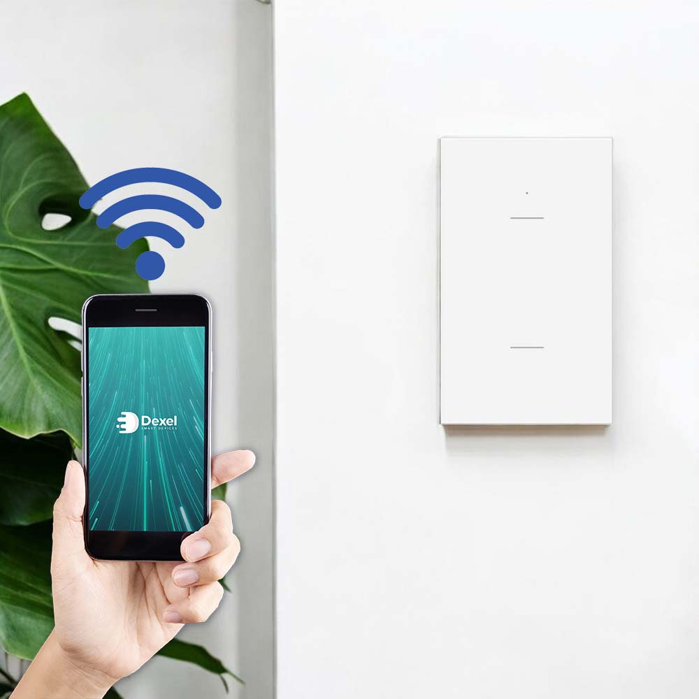 Interruptor WiFi doble blanco compatible c/Alexa y Google