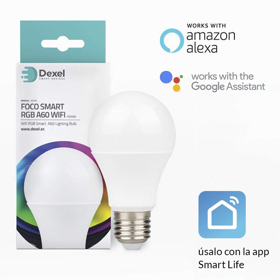Foco led WiFi smart dimerizable E27 RGB