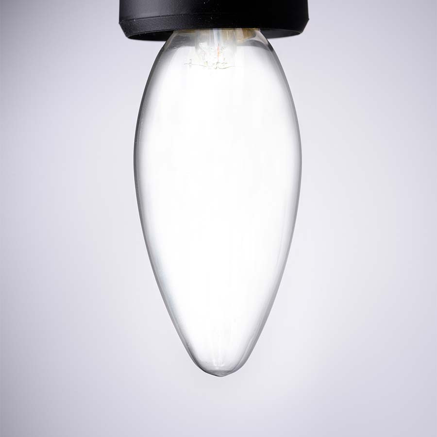 Foco led C35 base E14 4W 470LM 6500K vidrio transparente