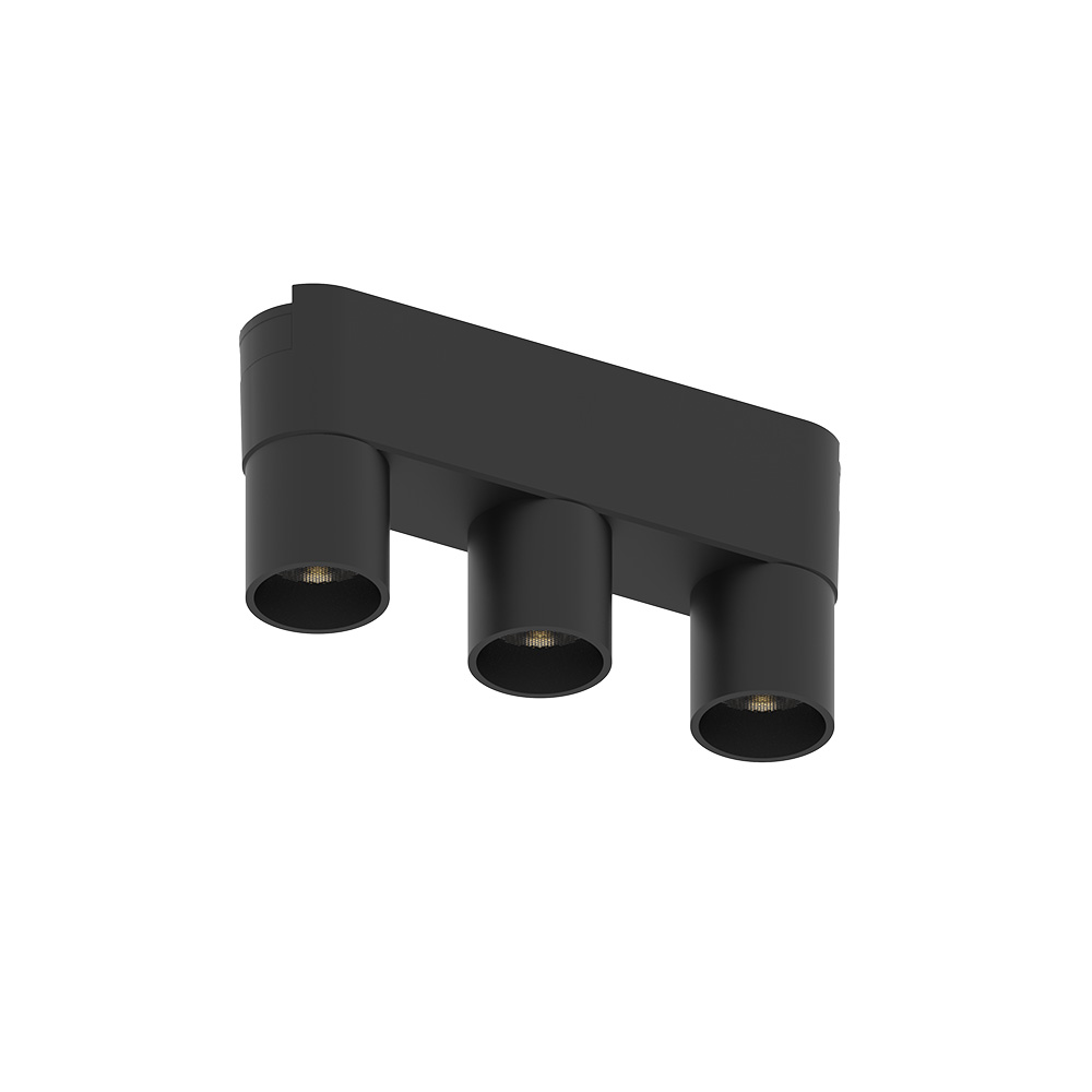 Luminaria Dots black 3x2W 3000K para sistema Belt