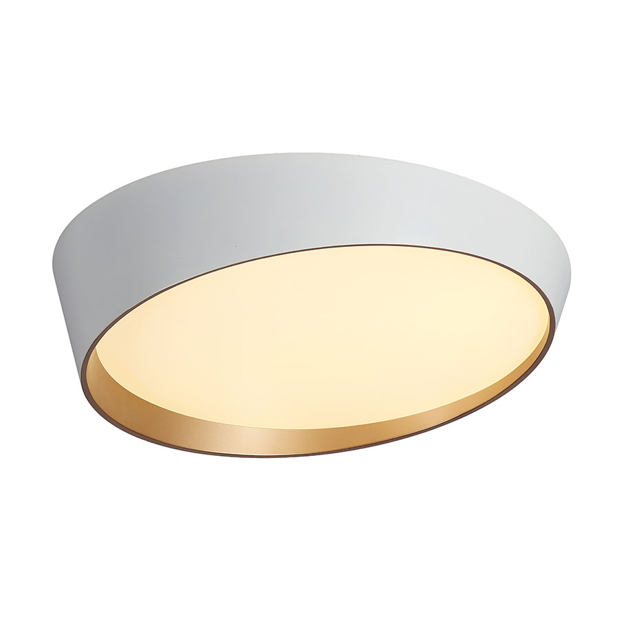 Lámpara led de techo Jules white/gold con luz cálida