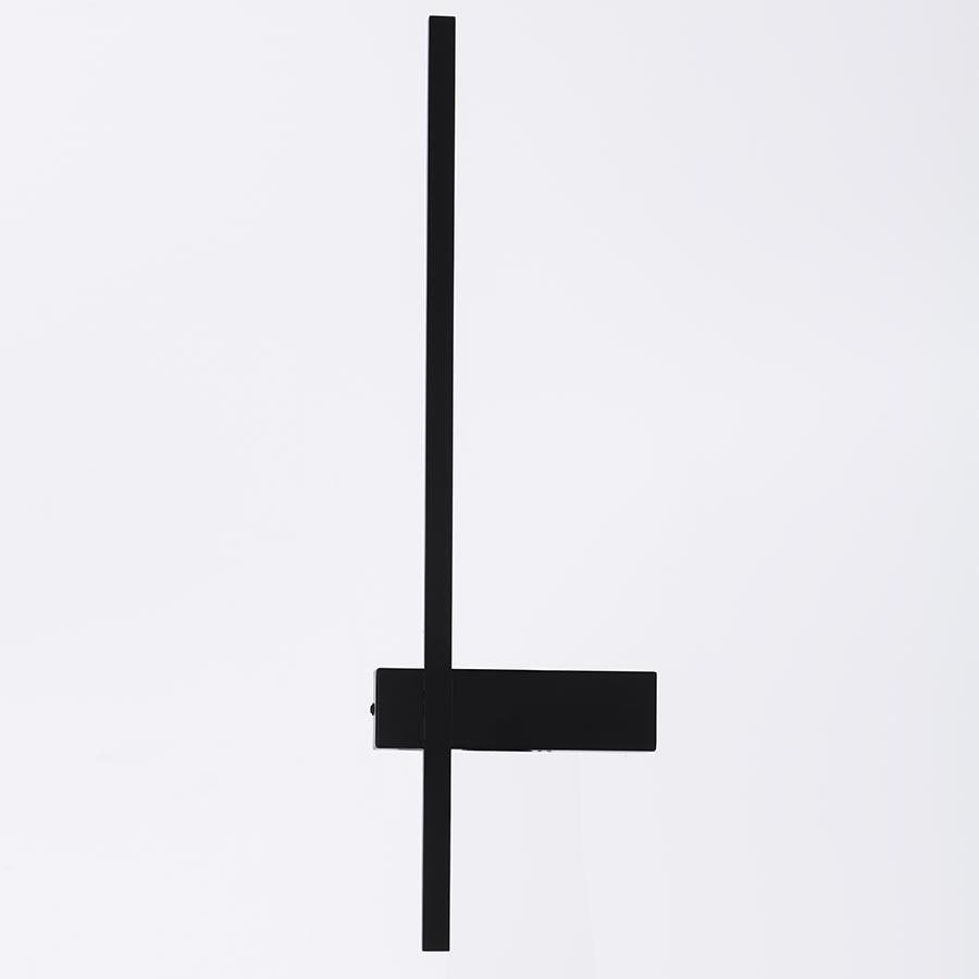 Aplique de pared led Jude negra base izquierda