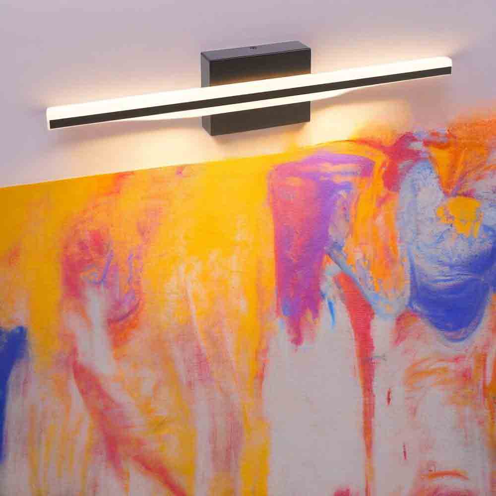 APLIQUE DE PARED LED LYKAN DE METAL NEGRO 18W 3000K 60 CM