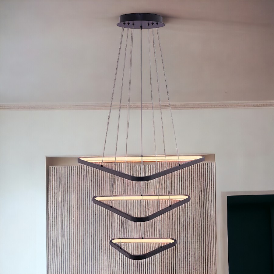 Lámpara led colgante Ava black