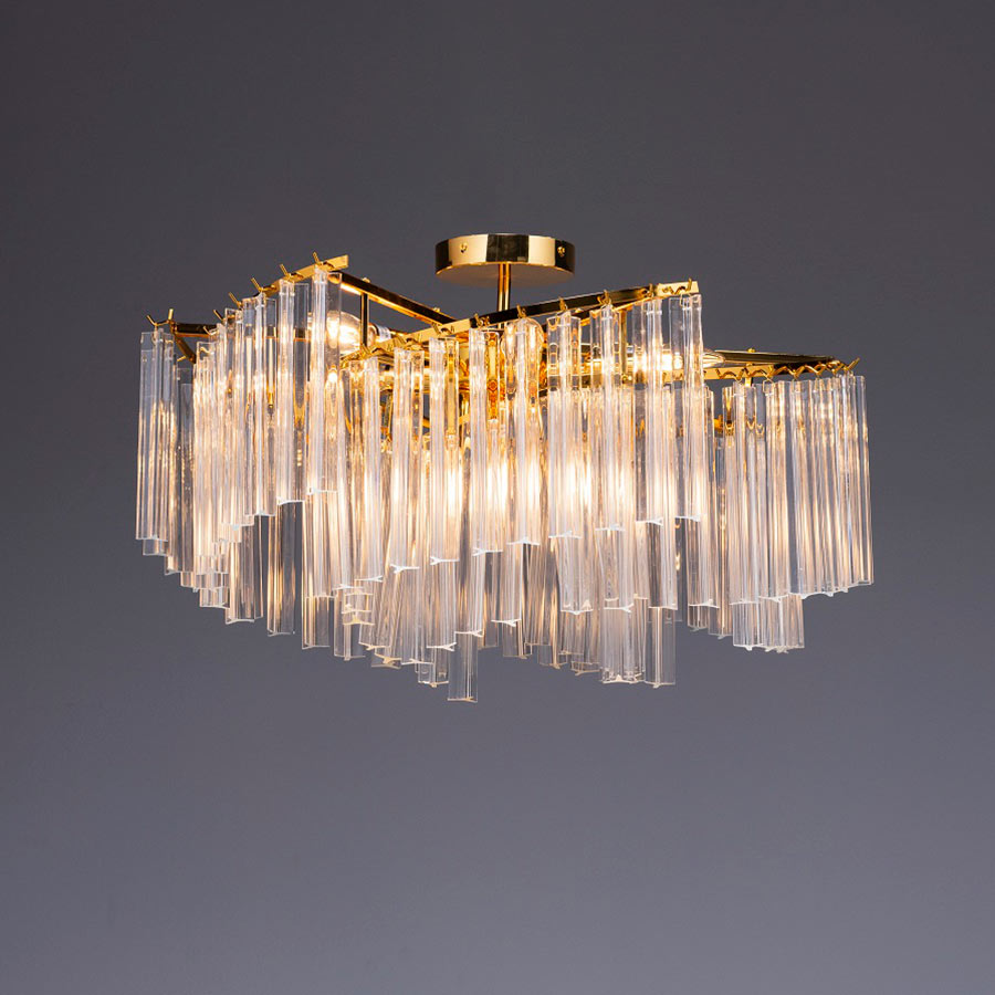 Lámpara de tumbado de cristal Yelena