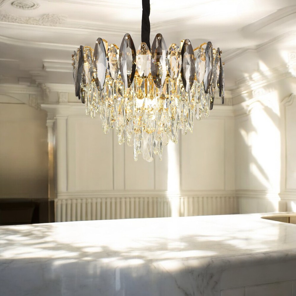 Lámpara colgante Tysaia 55cm de cristal