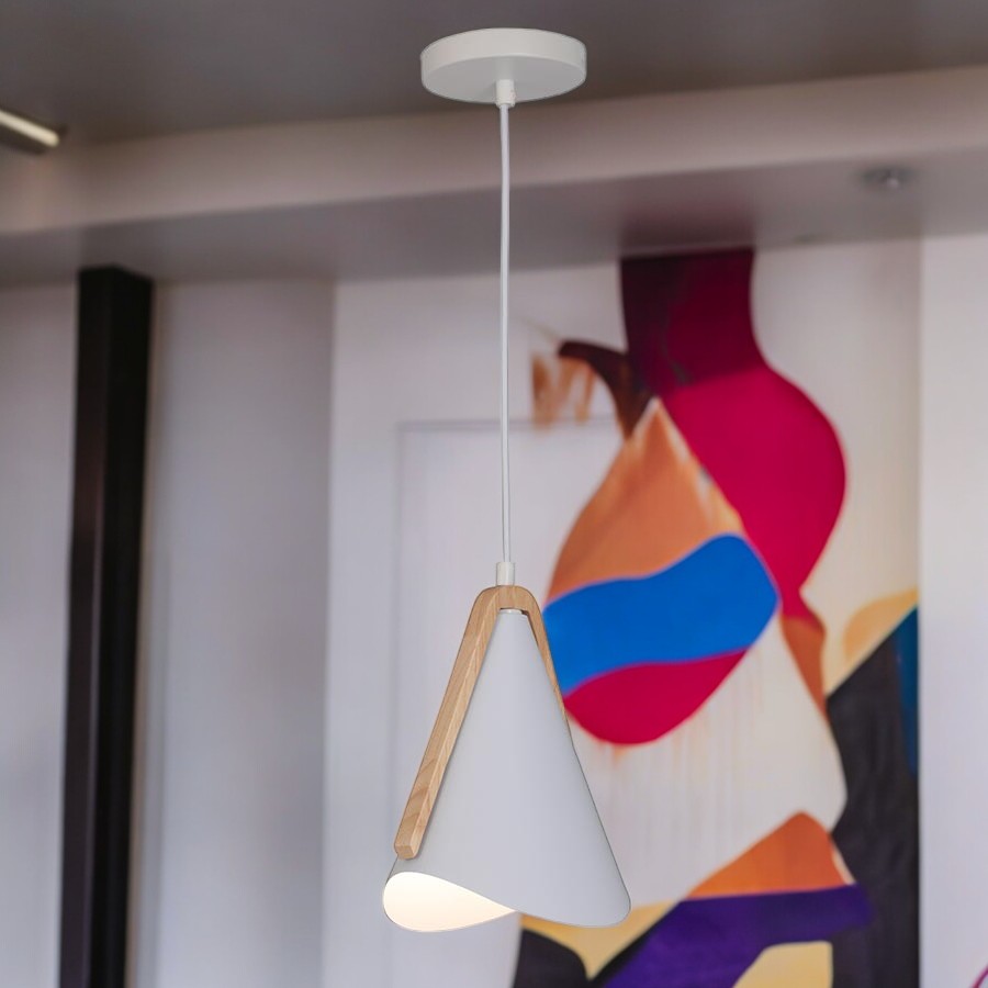 Lámpara colgante escandinava Felicity white