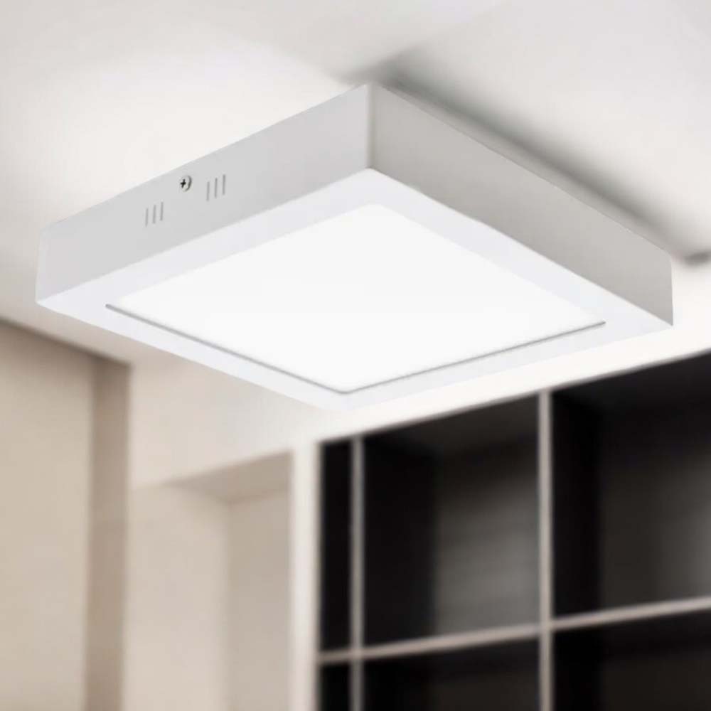 Plafón led cuadrado 12W 3000K