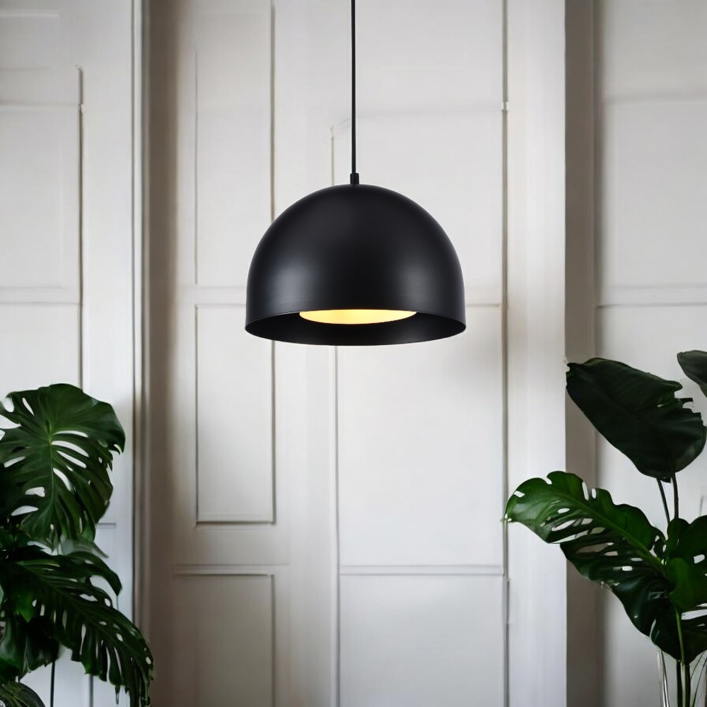 Lámpara colgante Agata color negro