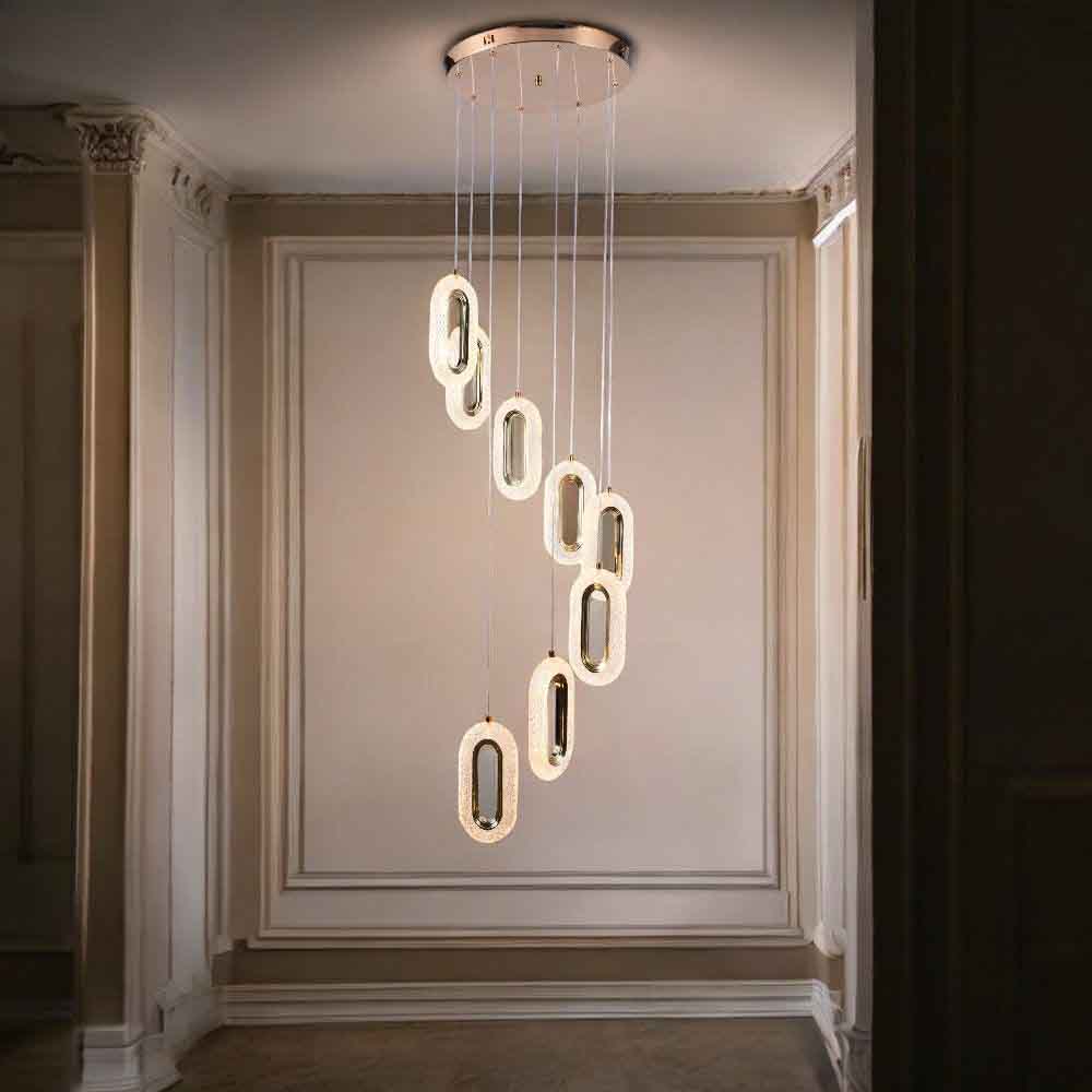 Lámpara doble altura led Dylan color dorado