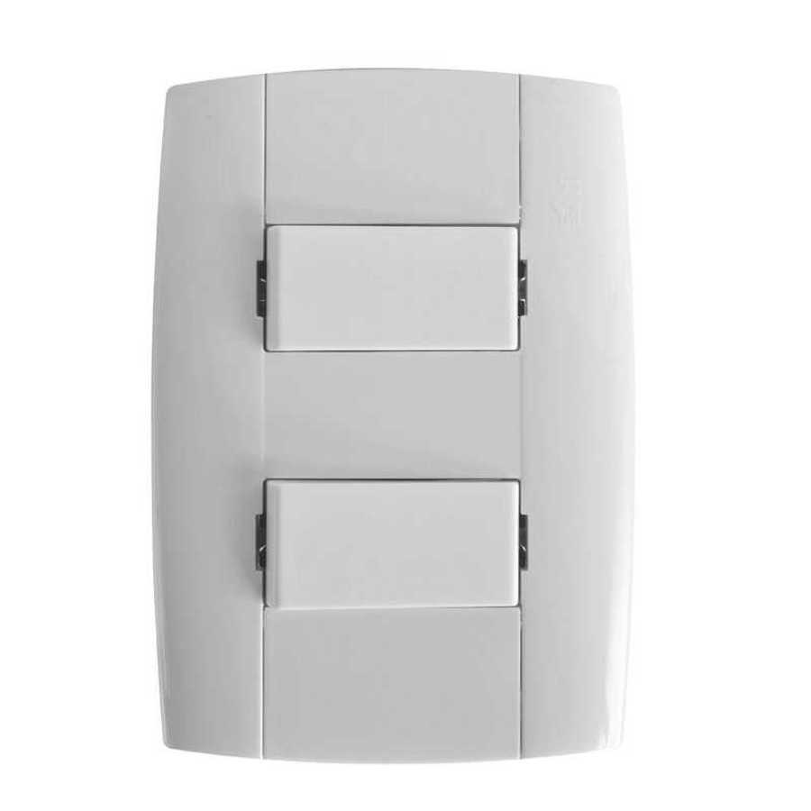 Interruptor blanco iluminado doble de 3 vías Aini