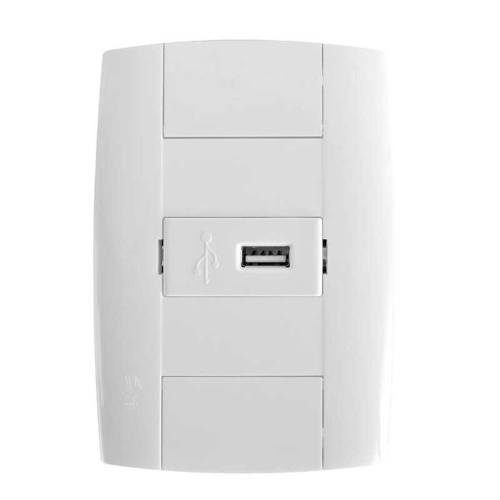 Toma USB simple blanco Aini