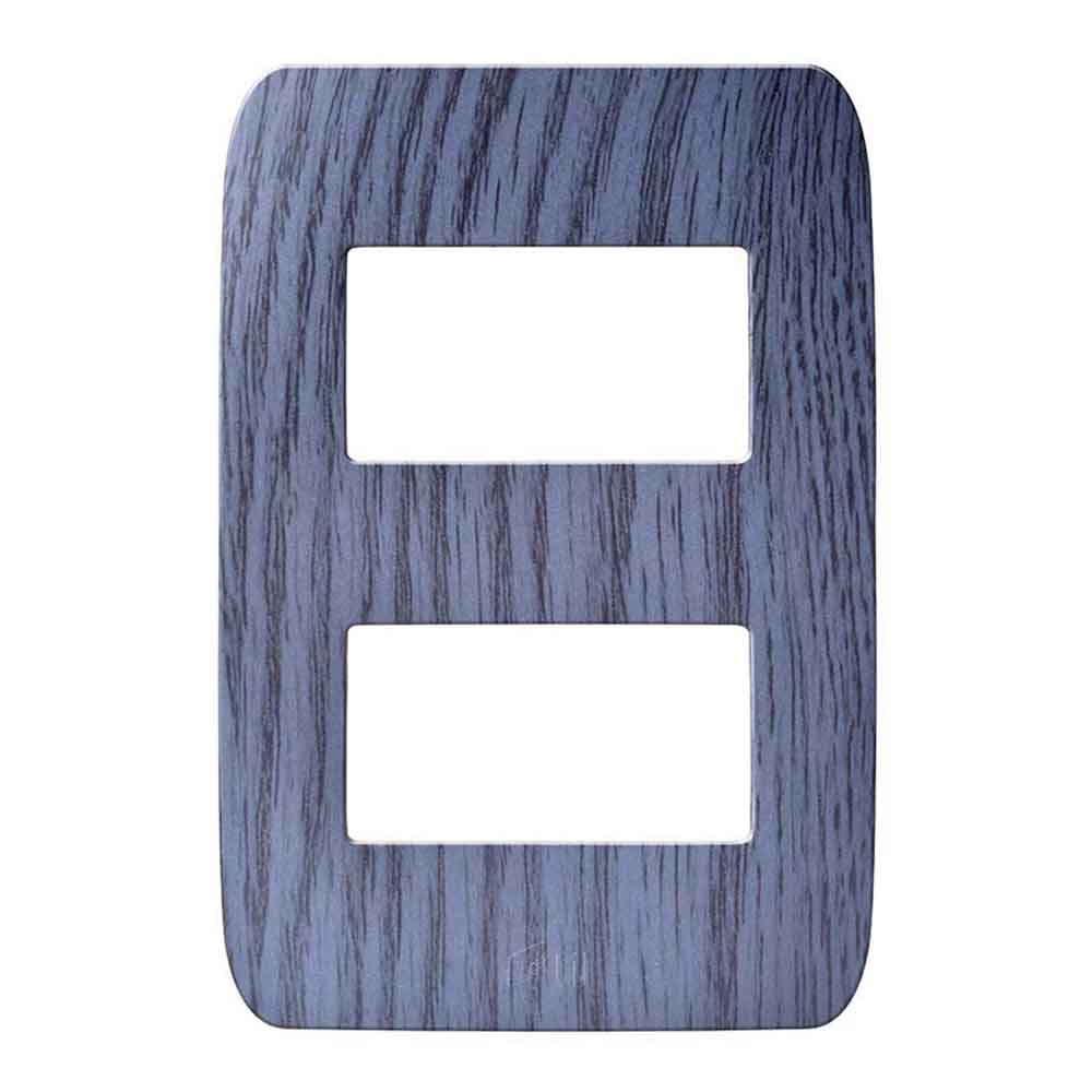 Placa para interruptor doble roble gris  Chatel
