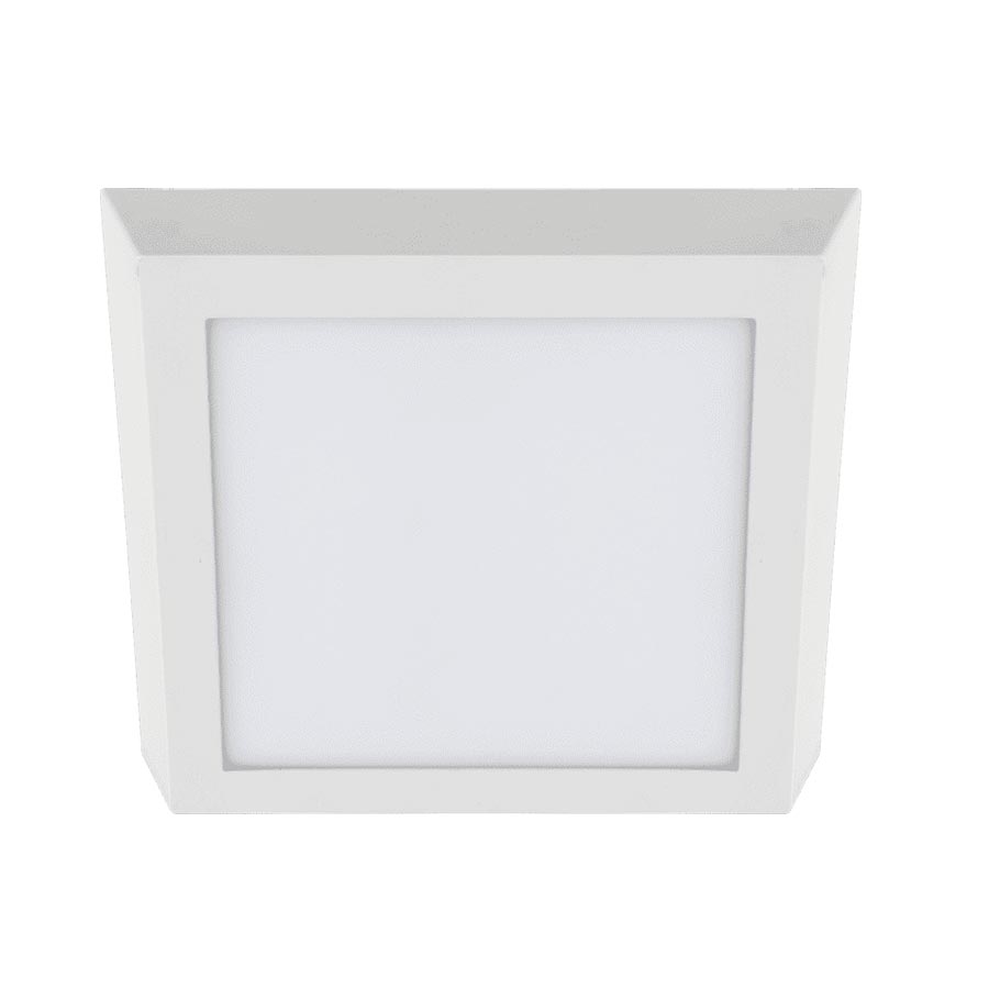 Plafón led sobrepuesto cuadrado blanco 18W 3000K