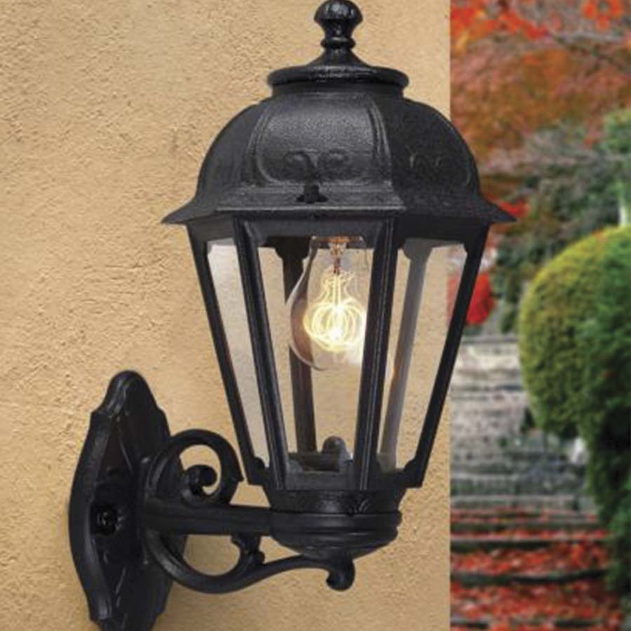 Farol de pared Saba negro IP55