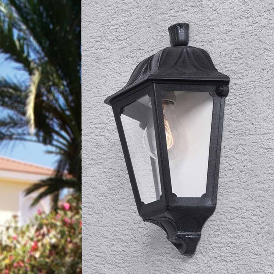 Farol de pared Iesse negro IP55