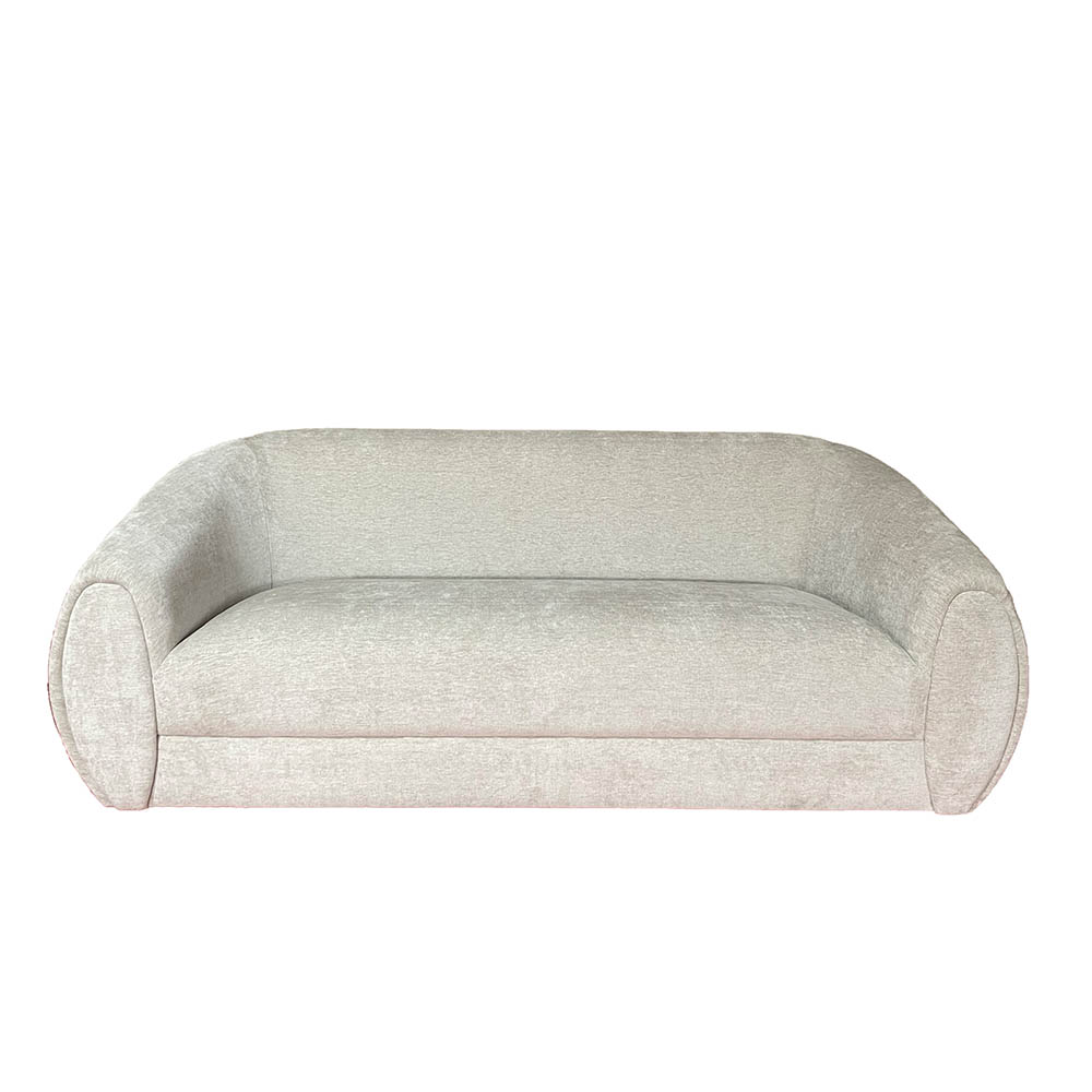 Sofá Zen de 3 puestos de tapiz gris