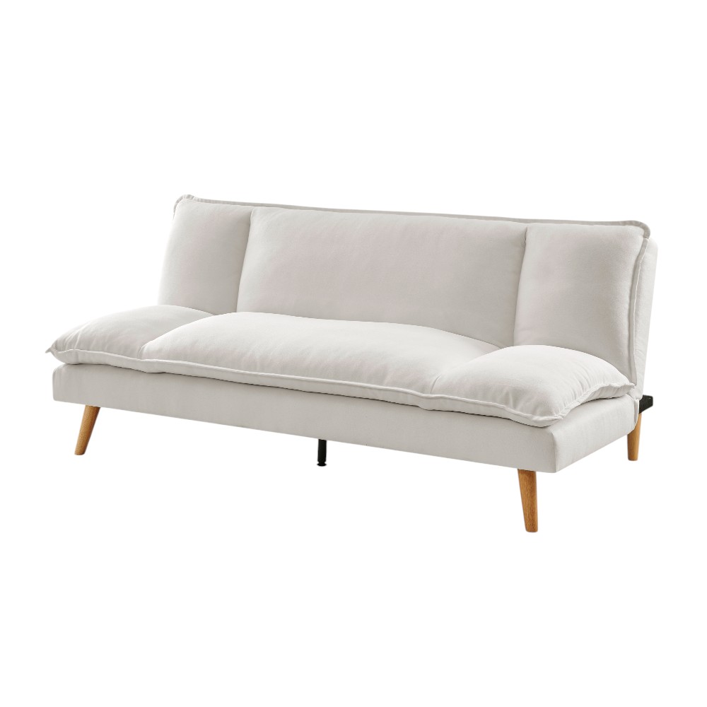 Sofa cama clic clac de 3 puestos crema