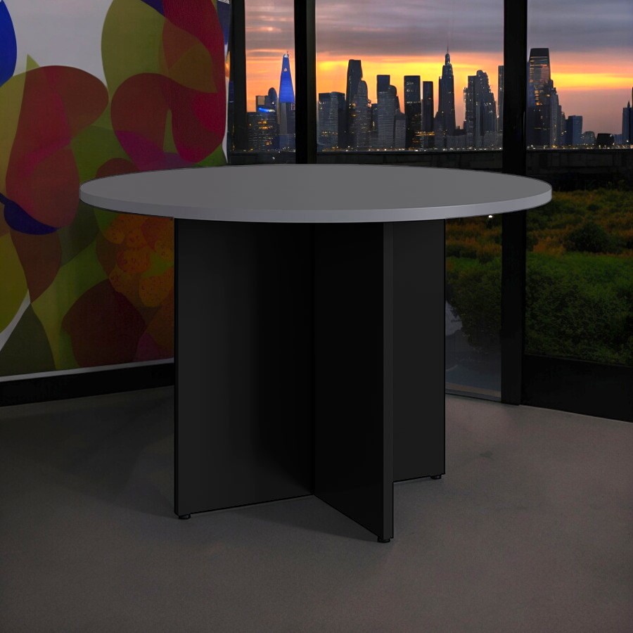 Mesa de oficina manhattan redonda de mdf/madera