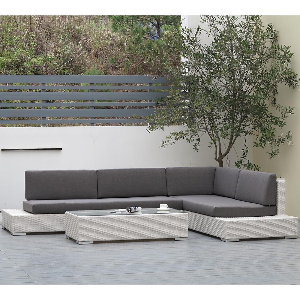Set sala exterior Eden de polyrattan beige