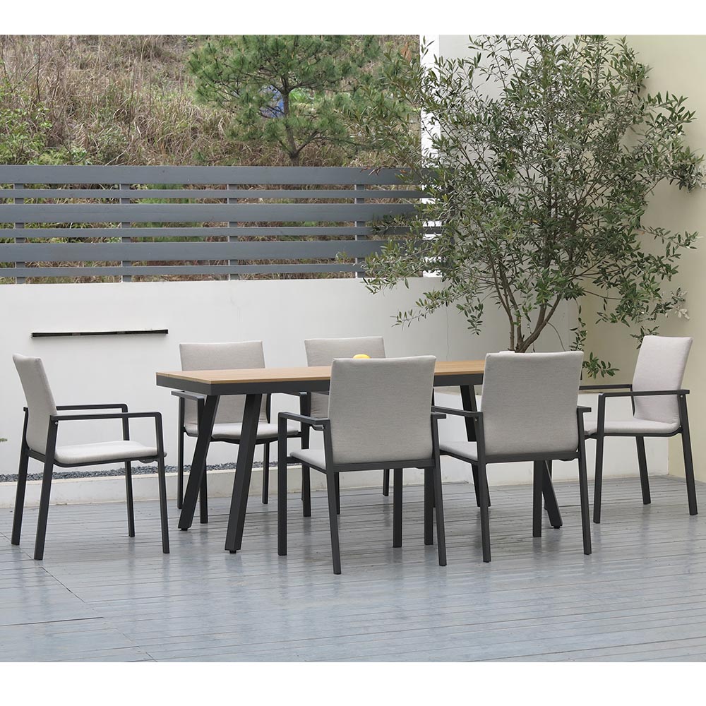 Set de comedor de exterior Marlo de 6 puestos