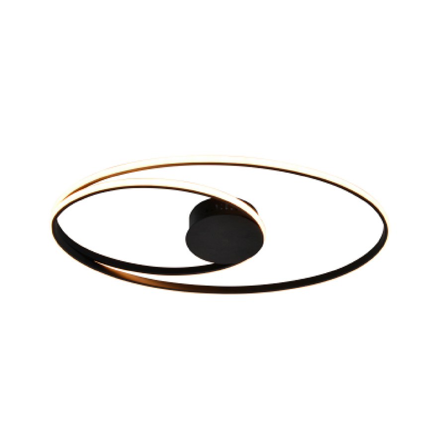 Lámpara led de techo Baptiste negro con luz cálida
