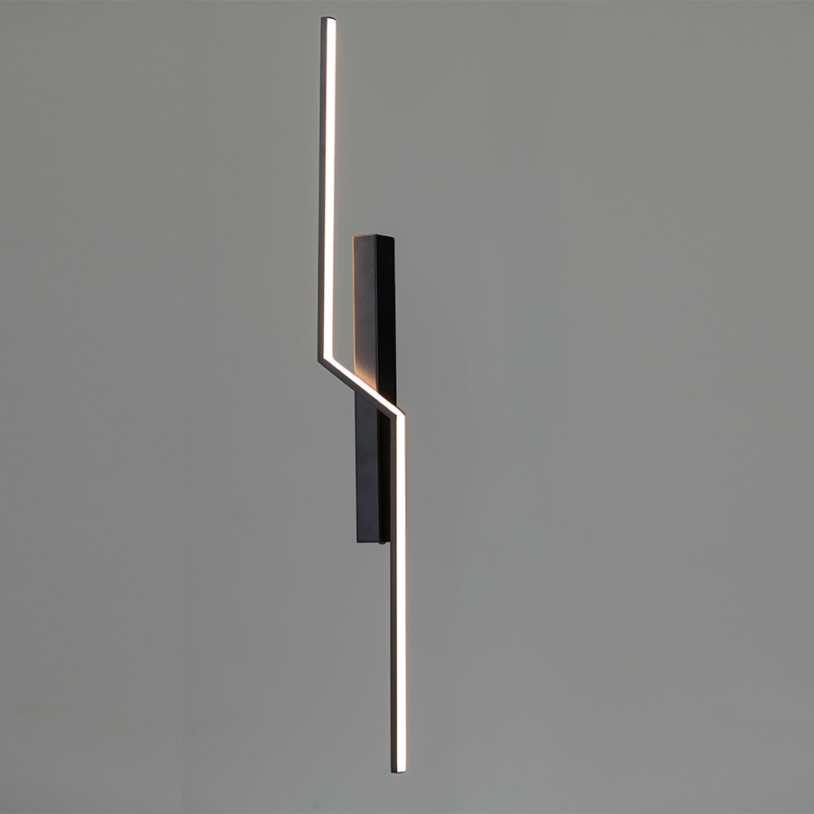 Lámpara led de pared Palmira black con luz cálida 15W 80cm