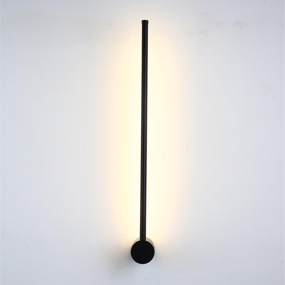 Lámpara led de pared Paulson black con luz cálida 9W 60cm