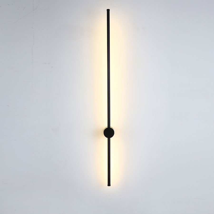 Lámpara led de pared Kamia black con luz cálida 15W 100cm