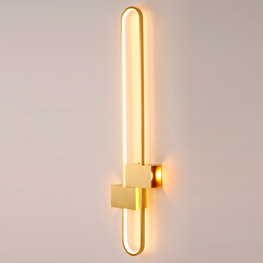 Lámpara led de pared Stela gold con luz cálida 14W 60cm
