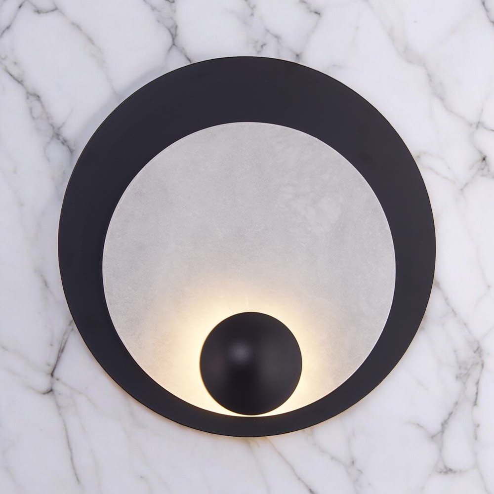 Aplique de pared Lourdes negro