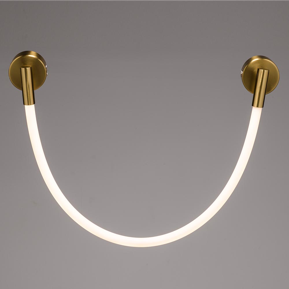 Lámpara led de pared Flex 93 brass con luz cálida