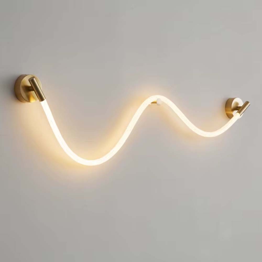 Lámpara led de pared Flex 138 brass con luz cálida