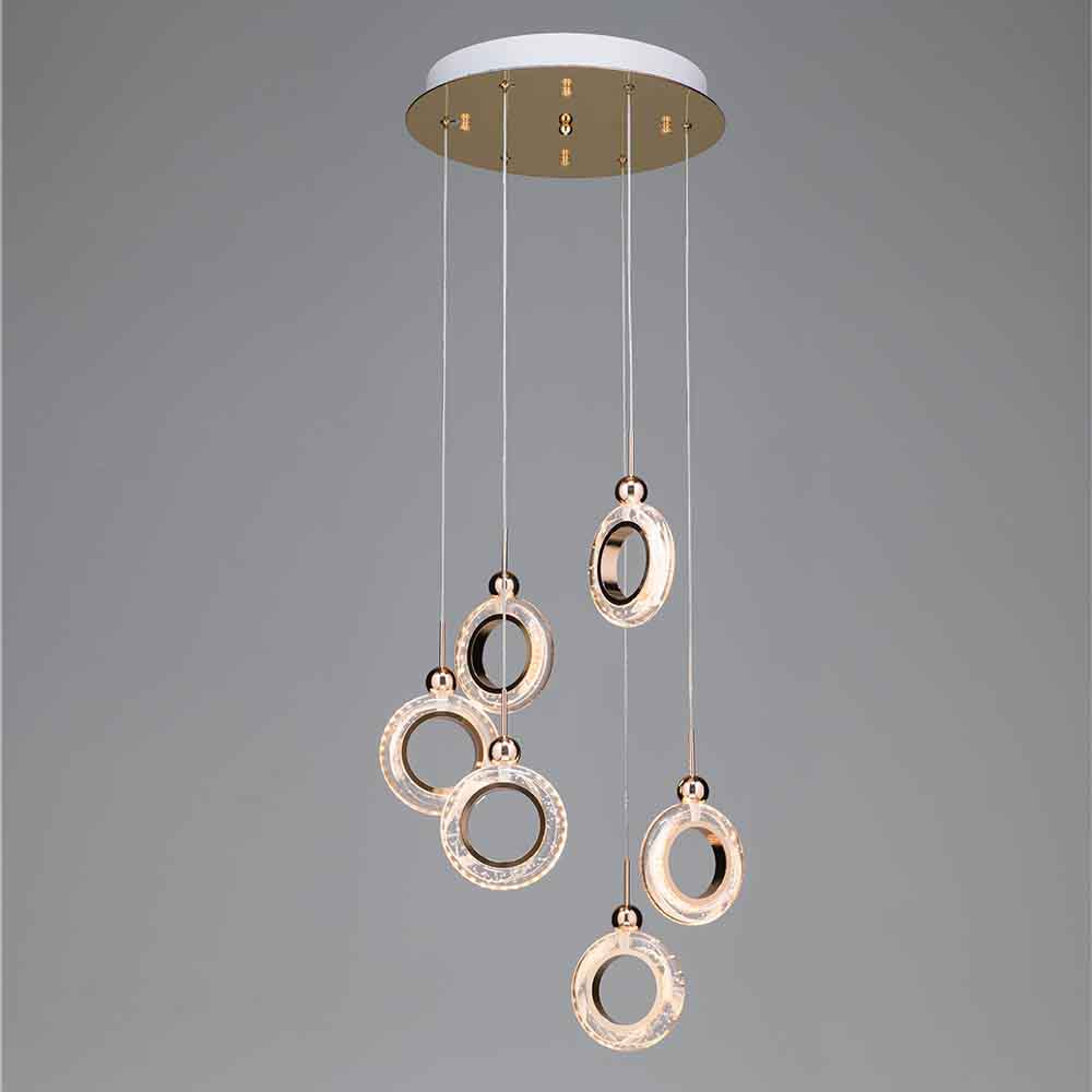 Lámpara doble altura led Vitoria 6 luces