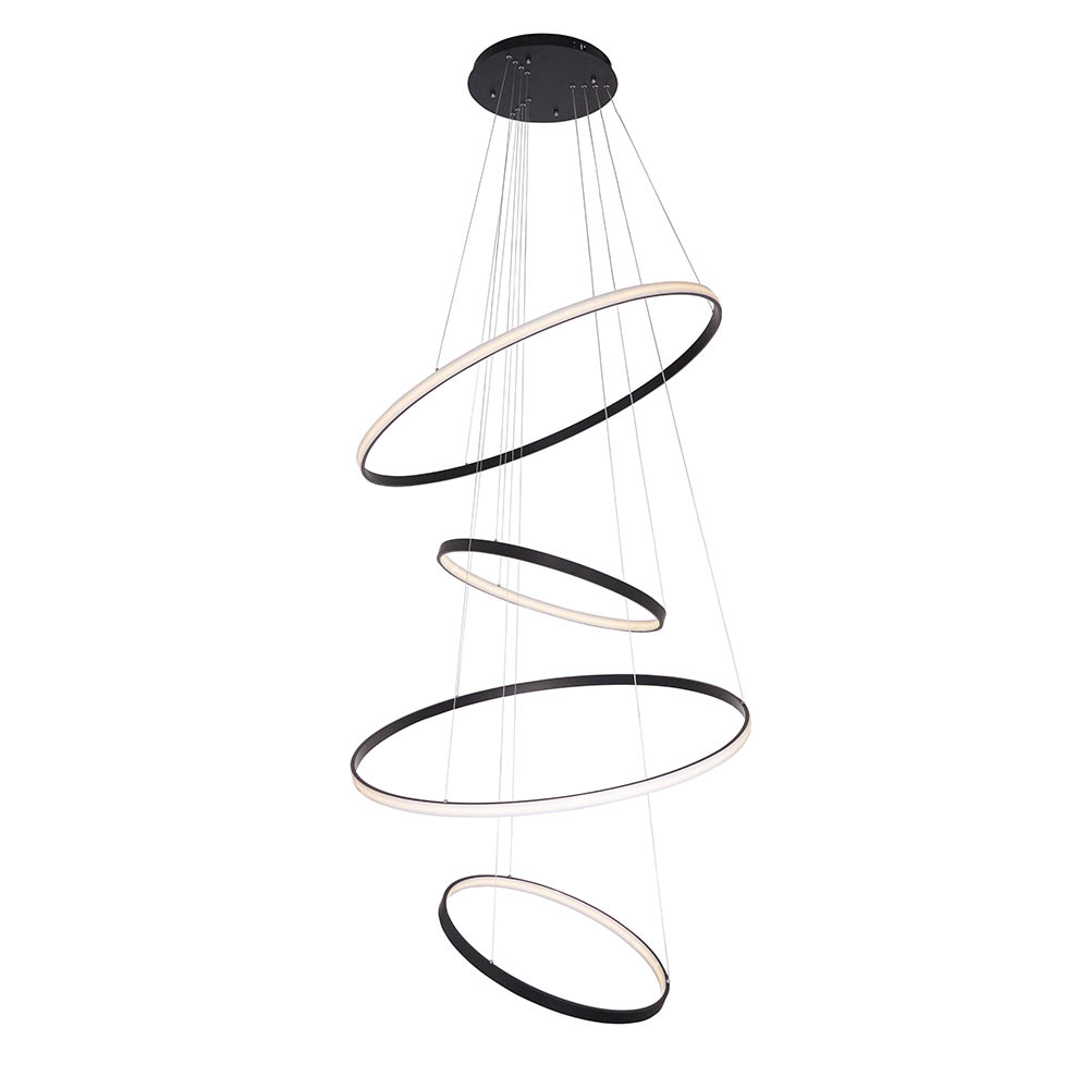 Lámpara doble altura Diron 250 black c/led de 3 temperaturas