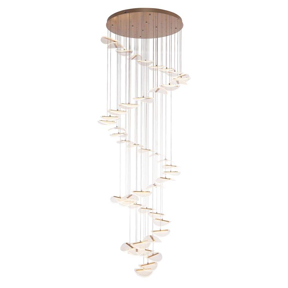 Lámpara led doble altura Marazi 380 con luz calida 216W