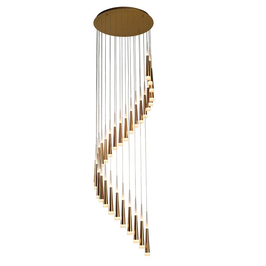 Lámpara led doble altura Dante 250 gold