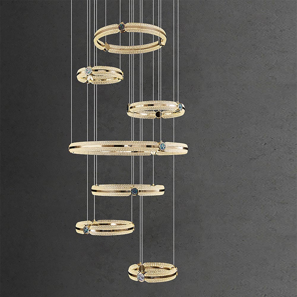 Lámpara led doble altura Atria gold