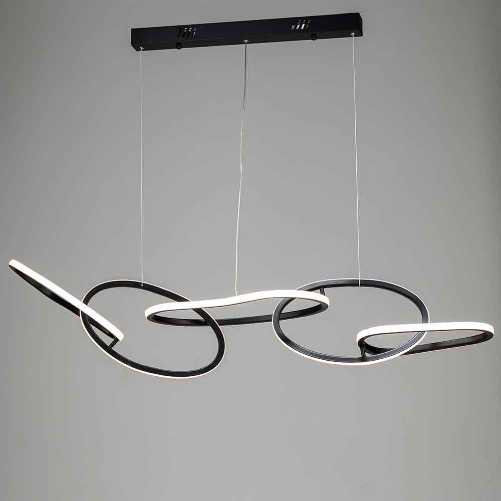 Lámpara led colgante Risom negra