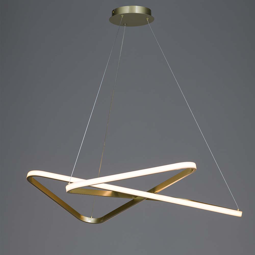 Lampara led colgante Geo dorada 80