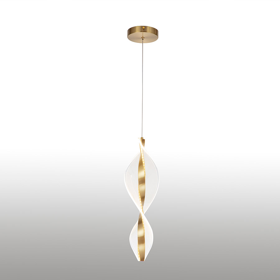 Lámpara led colgante Spiral de acrílico con luz cálida 15W