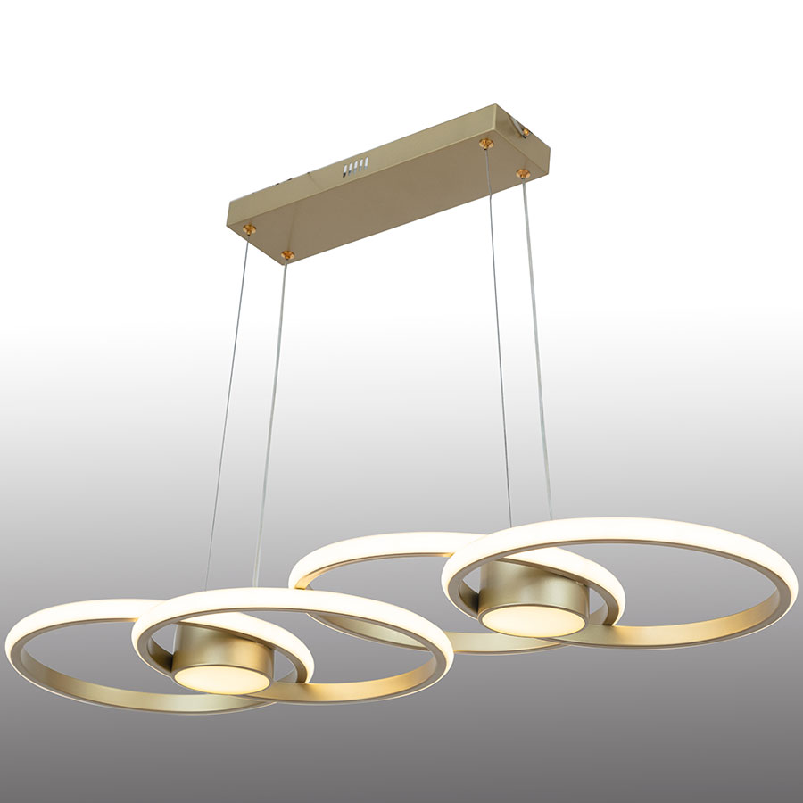 lampara led colgante meadow metal dorado luz cálida