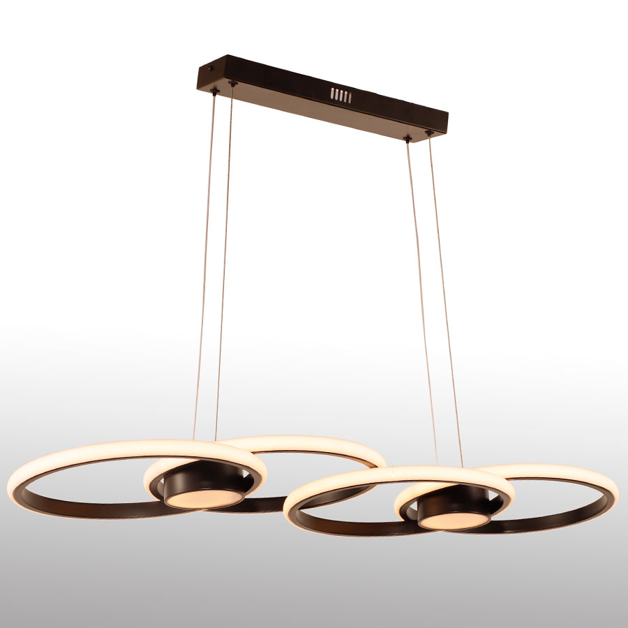 lampara led colgante meadow metal negro luz cálida