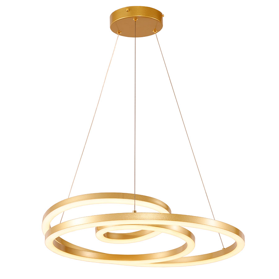 lampara led colgante macy aluminio dorado