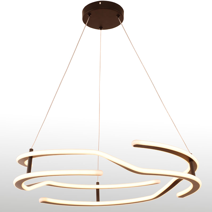 Lámpara led colgante Tracy black con luz cálida 60W